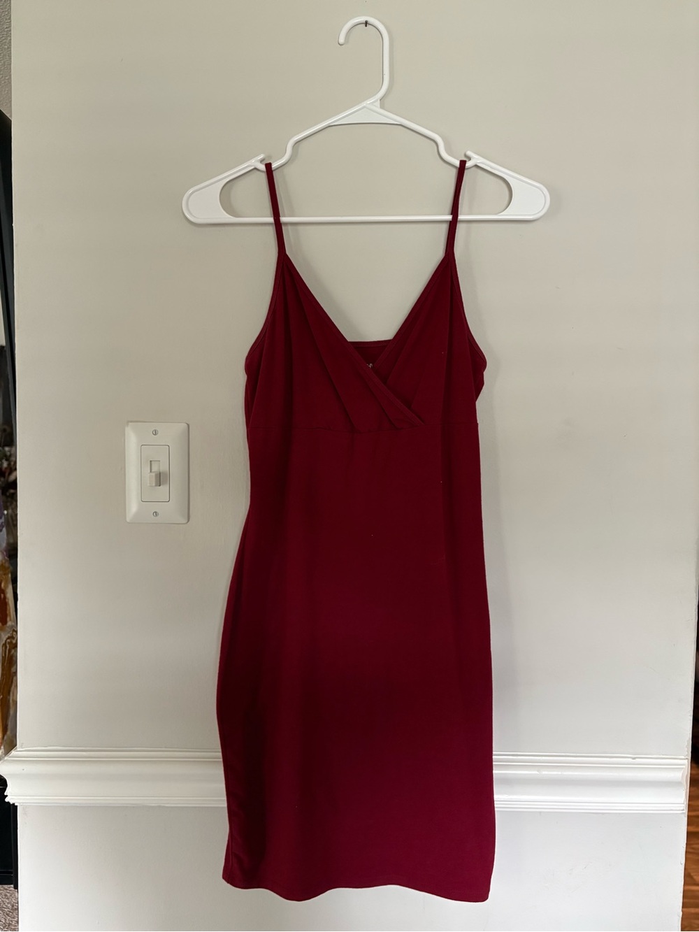 wild fable Burgundy Slip Dress with Spaghetti Straps